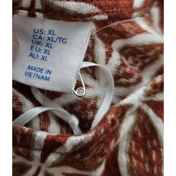 Sigrid Olsen 100% Linen M Sleeveless Top Blouse Button Detail Orange Geometric - Picture 8 of 14